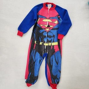 Vintage Superman Fleece Pajamas 4t